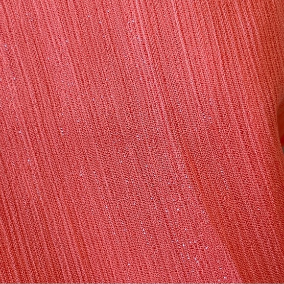 BCBGENERATION Women’s High Low Tiered Ruffled Asymmetric Maxi Dress Coral Size 8 - Picture 10 of 12